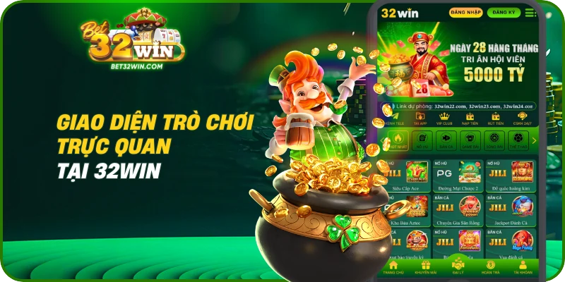 Giao diện trò chơi casino trực tuyến tại 32win